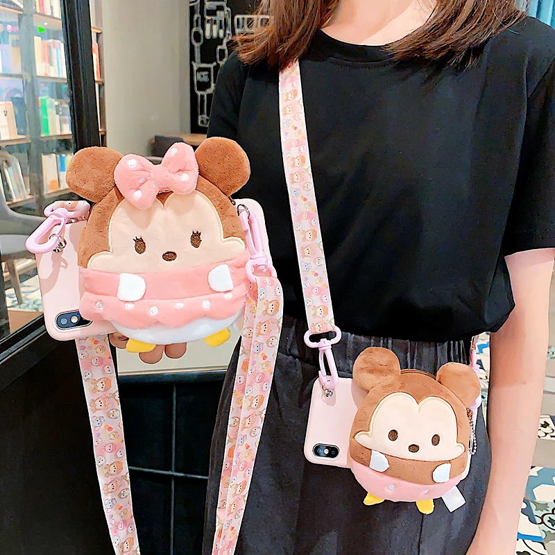 

3D Cute Plush Lanyard Wallet Phone Case For Huawei P40 Case P30 20 Mate 20 P30lite NOVA 5 7 8 Cartoon Crossbody Strap Soft Cover