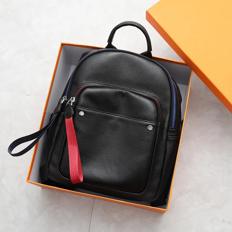 Новый кожаный рюкзак ручной работы для отдыха 100% мягкая сумка из натуральной кожи девочек высокое качество