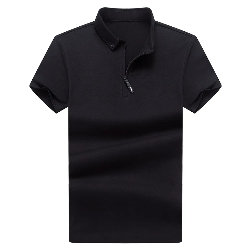 Pure color polo shirt men's short-sleeved summer new business casual T-shirt cotton youth |