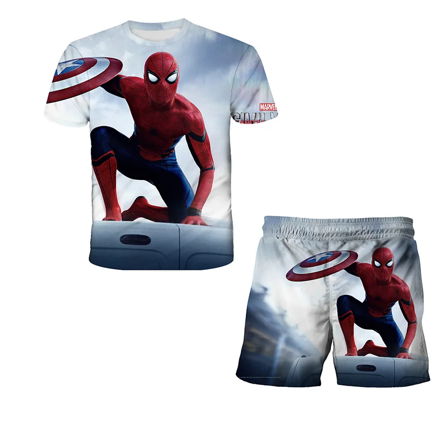 

2021 Superhero Hulk Spidermαn Summer 2 Piece Sets Kids Clothing Sets Tops + Pants Suits Boys T-shirts Shorts 4 5 6 7 8 9-14 Year