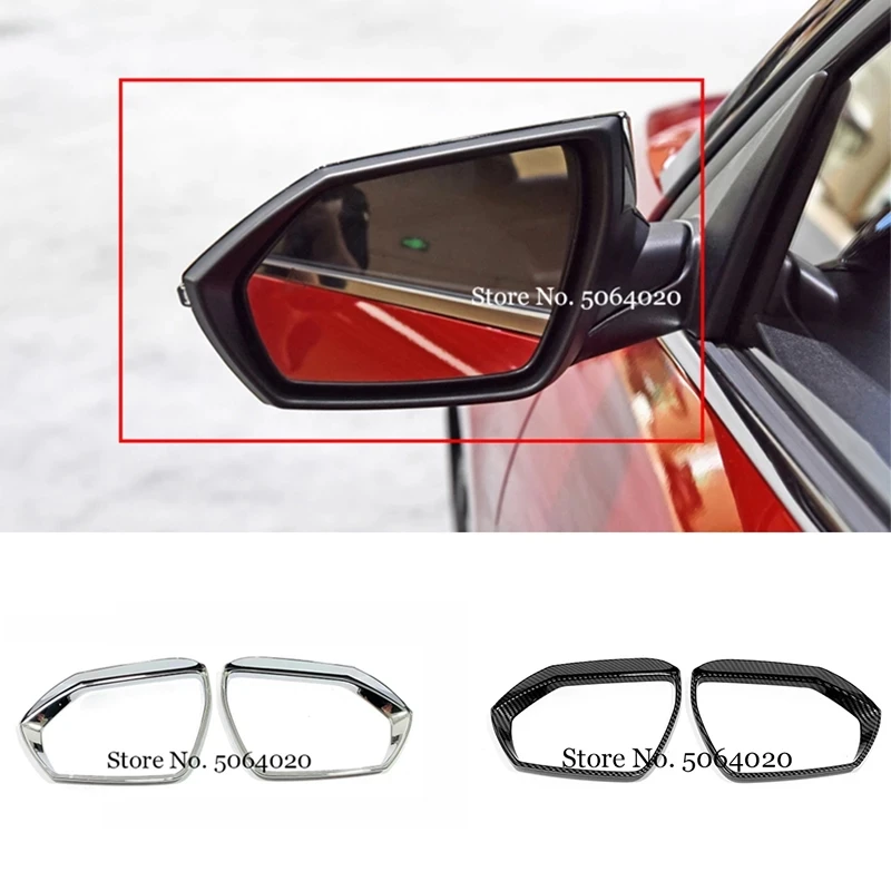 

ABS Chrome Car Side Door rearview mirror block rain eyebrow Cover Trim Car Styling For Hyundai Elantra CN7 Accessories 2020 2021