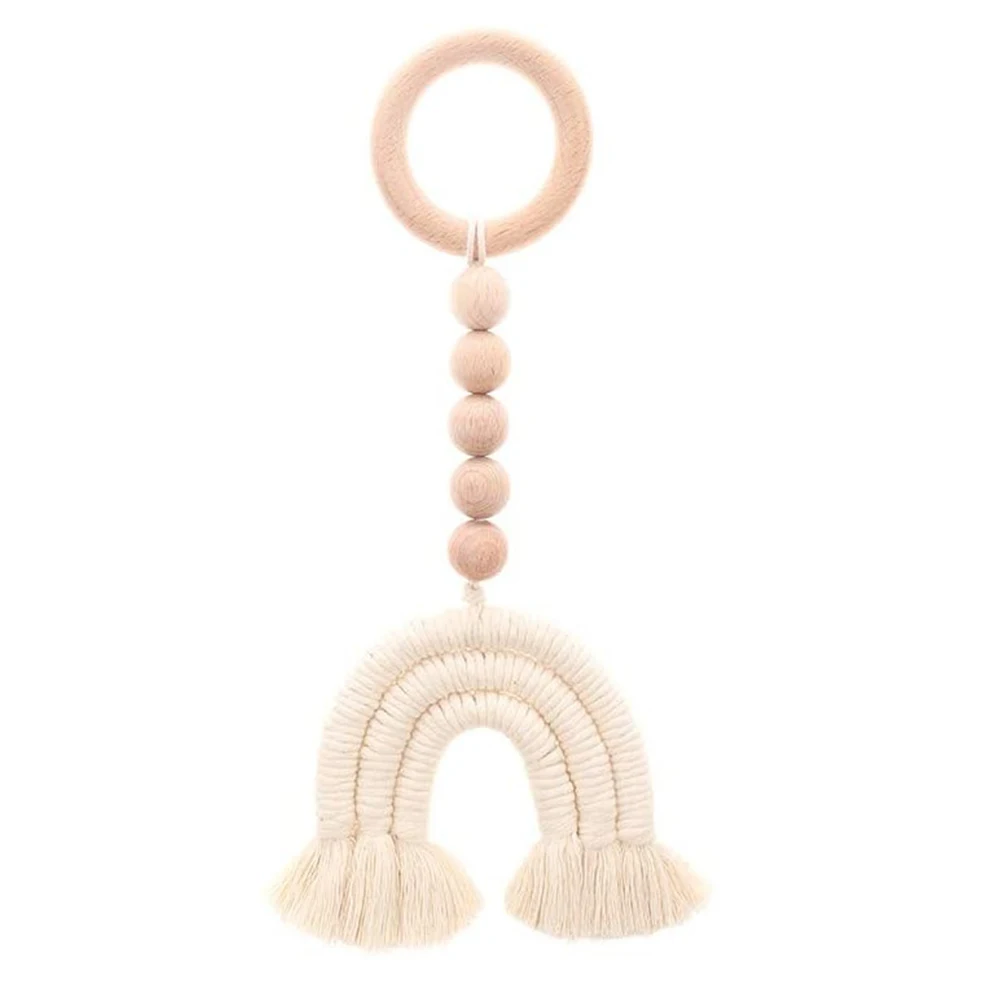 

Wood Beads Wall Hanging Ornaments With Tassels Natural Wooden Bead String Garland For Wedding Baby Nursery Room Decor Elegance