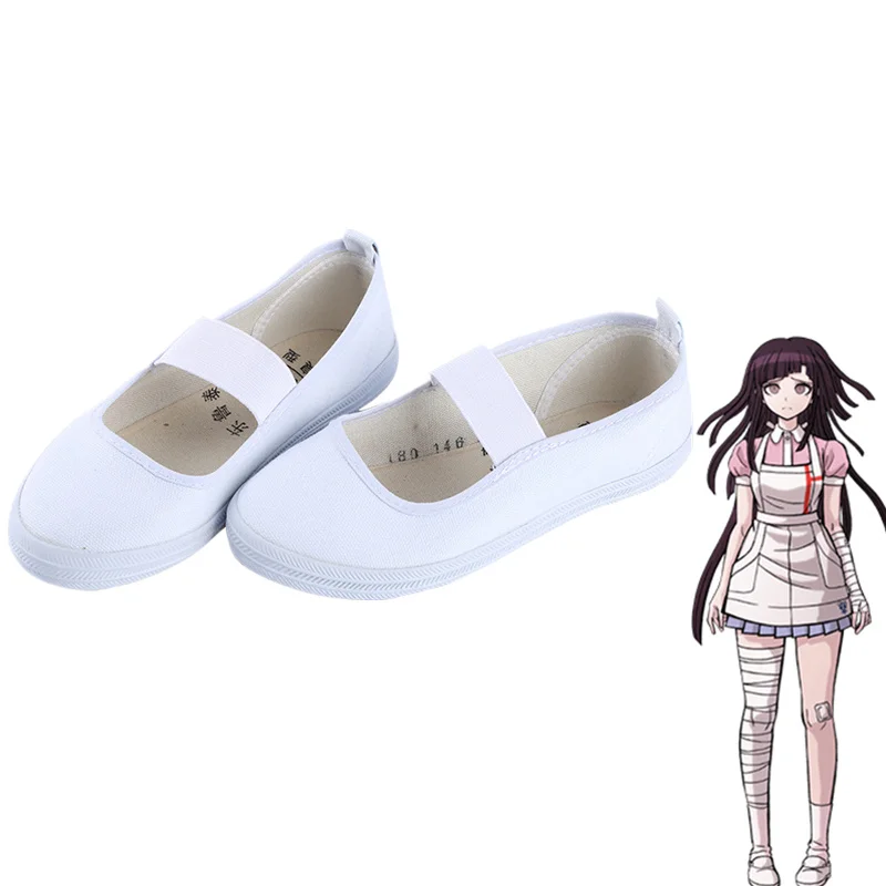 

Anime Dangan Ronpa 2 Mikan Tsumiki Shoes Cosplay Nene Yashi Shoes Girls Canvas Dancing Shoes Student Canvas White Shoes