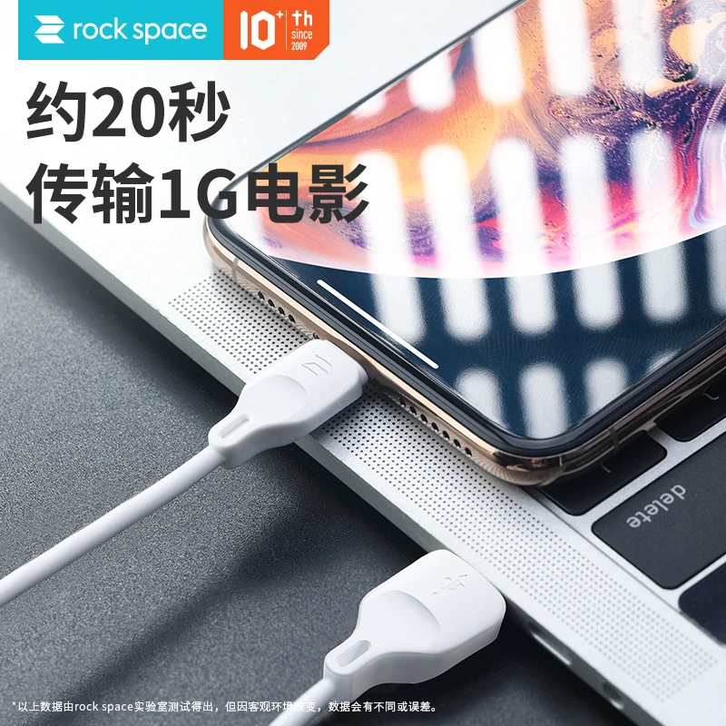 ROCK USB Cable for iPhone 11 Pro Max 1m 2A Fast Charging Sync Data Cord Lighting X Xr Xs 8 7 6 Plus Charger Wire | Мобильные