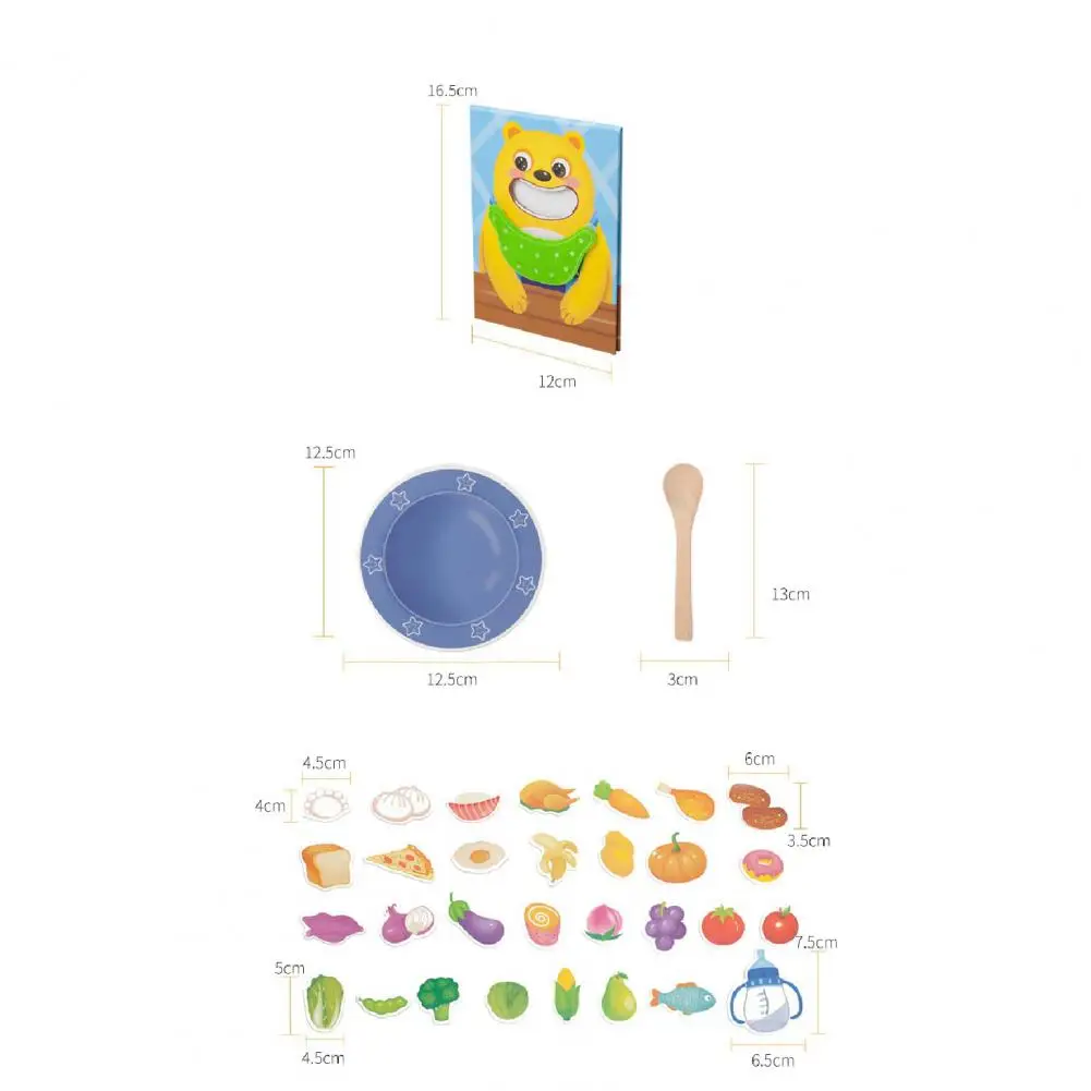 1Set Feeding Training Game Toy Smooth Surface No Burr Portable Baby Simulation Food Play Pretend Games Toys for Early Education | Игрушки и