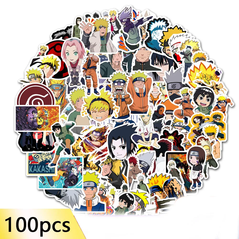 100 шт. с изображениями мультипликационных персонажей аниме героя Наруто