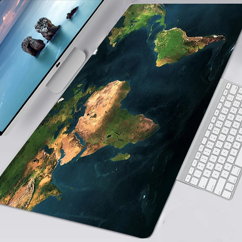 

Mouse Pad Gamer New Computer Custom HD Mouse Mat Keyboard Pad Desk Mats World Map Laptop Anti-slip Gamer Soft Carpet Mice Pad