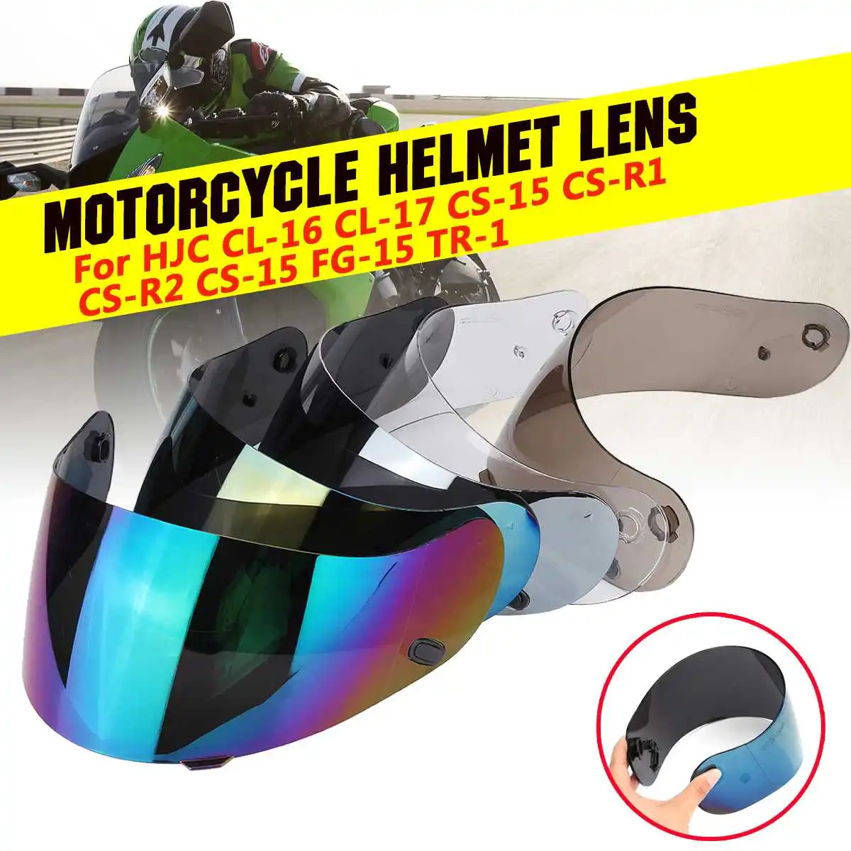 

Motorcycle Helmet Lens Visor Helmet Glasses Lens Full face For HJC CL-16 CL-17 CS-15 CS-R1 CS-R2 CS-15 FG-15 TR-1
