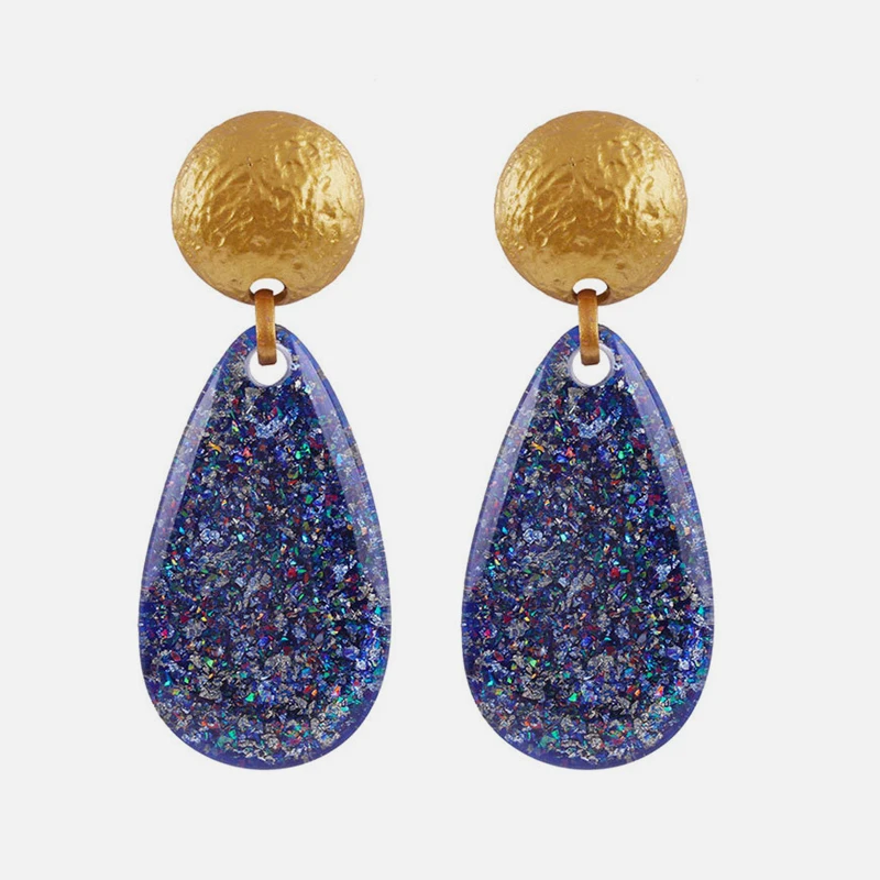 E1904 Ztech 32 дизайн синий кристалл/Кисточка/смолы Eearrings pendientes mujer moda Za новые большие массивные Оптовые аксессуары для ушей - Окраска металла: E1904