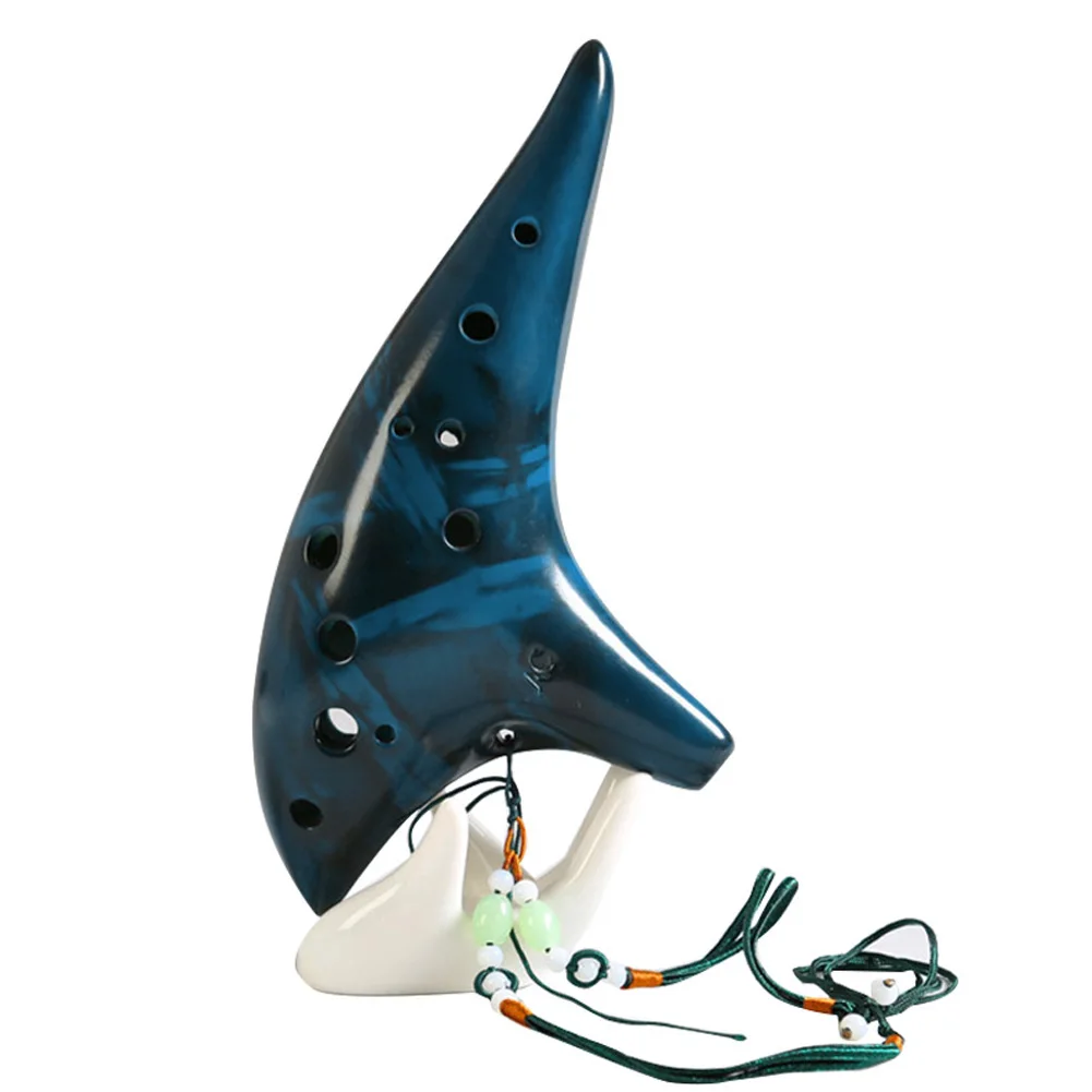 Новинка 12 отверстий Дымчатая подводная лодка Ocarina Стильный музыкальный