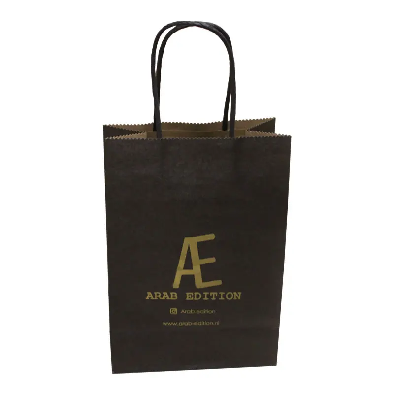 21x27x11 см пакет из крафт-бумаги с индивидуальным принтом/сумка для покупок