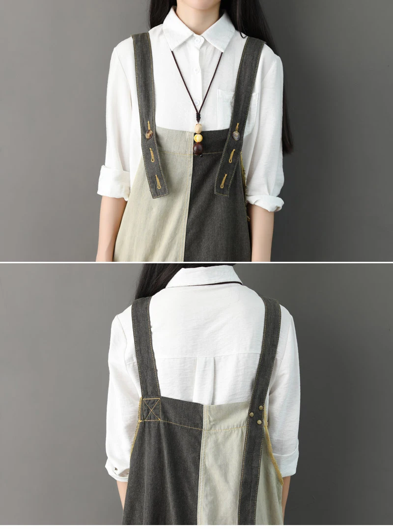 Women Dungarees Jumpsuit Patchwork Ripped Jeans Denim Romper Vintage Suspender Overalls Summer Harem Pants Block Color Jump Suit | Женская