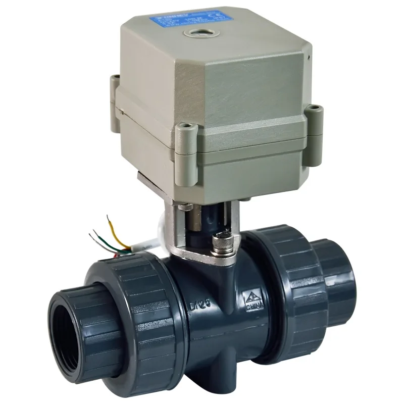 UPVC/pvc 9 24VAC/DC моторизованный шаровой клапан BSP/NPT 2 Way DN25 1 ''полный диаметр