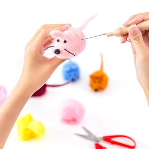 Mouse Shaped Soft Cat Plush Toys Wool Stuffed Catnip Touch Funny Interactive Toys Pets Products Durable Smart Supplies for Cats