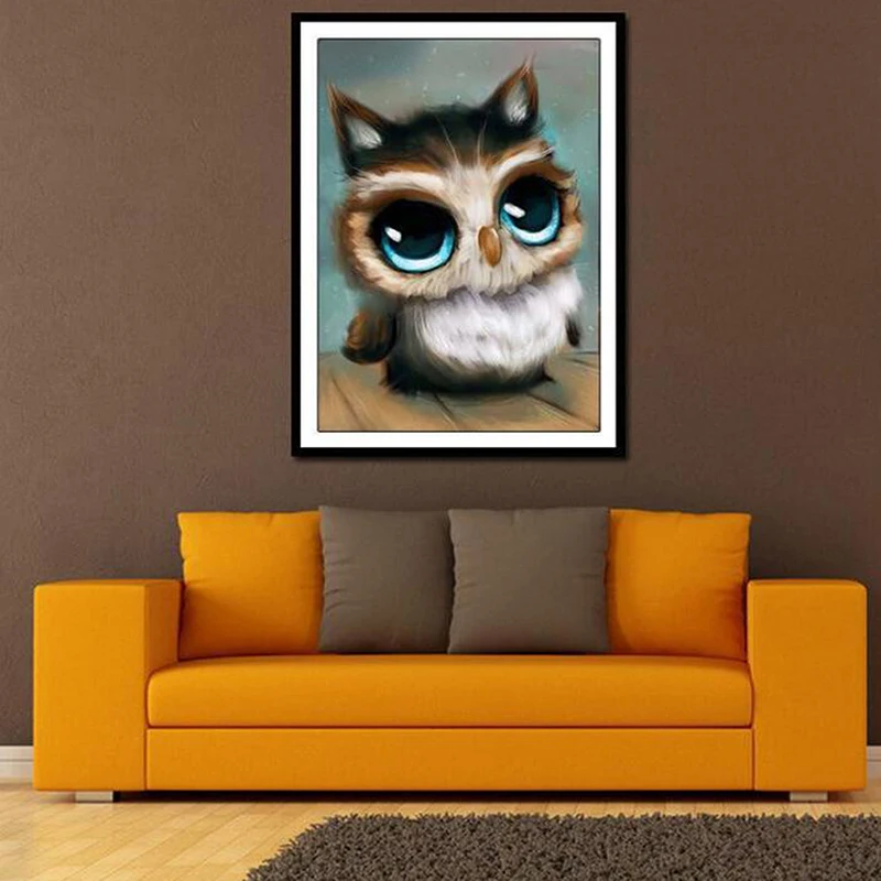 1 шт. бриллиант картина мультфильм сова Картина Полный Стразы Вышивка с рисунком