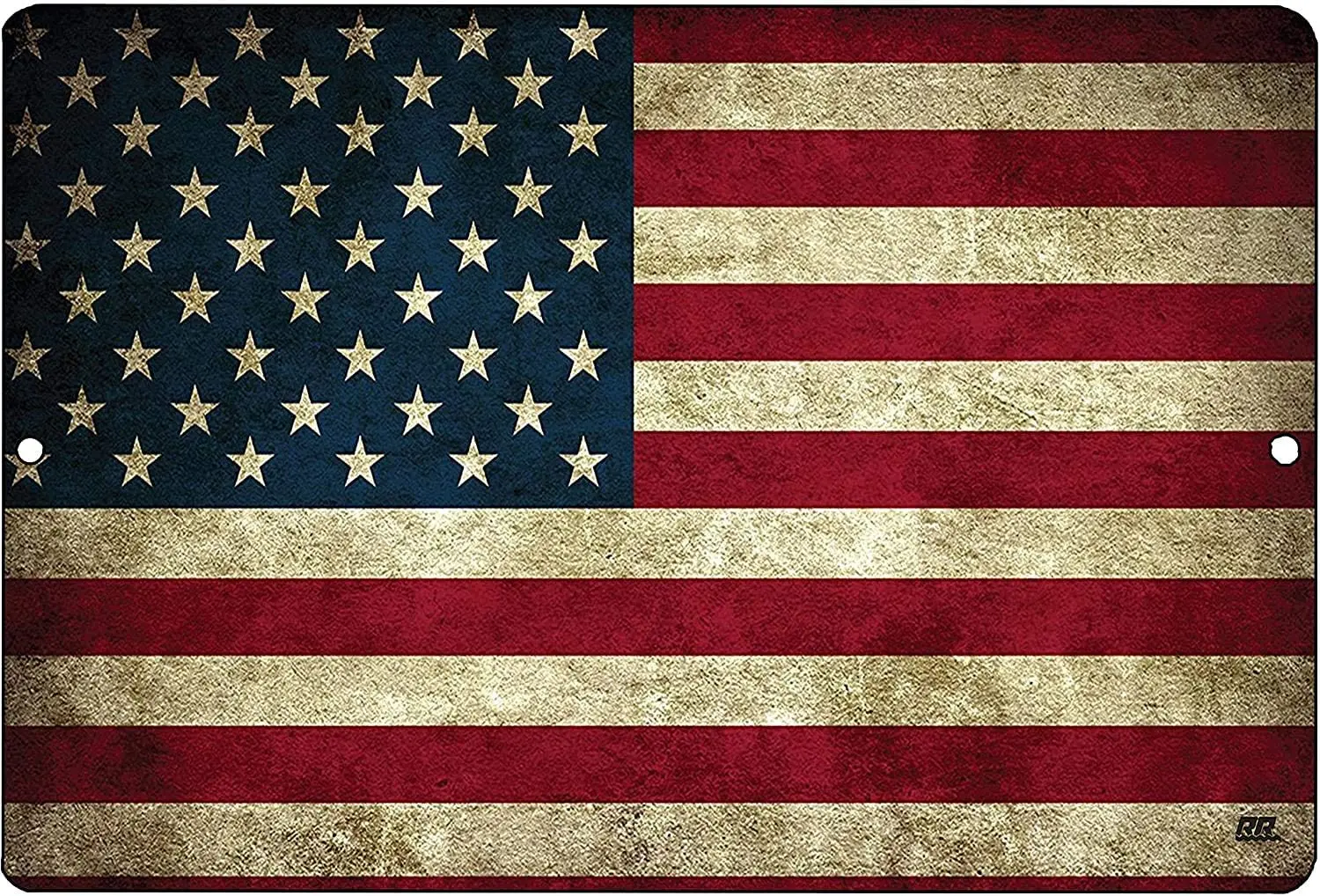 

USAAmerican флаг, металлический жестяной знак, украшение для стен, мужская пещера, бар США, США, RusticRed, белый, синий, украшение для двора, предупреди...