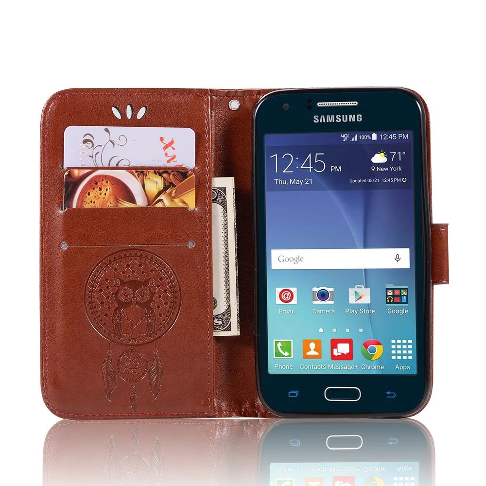 Для Samsung Galaxy J1 2016 J16 флип кейс J120 SM J120F/DS J120FN J120H/DS для телефона с подставкой из