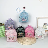 new boy girl kindergarten school bag child cute cartoon minnie princess mickey mouse backpack 3 7years baby pu backpack