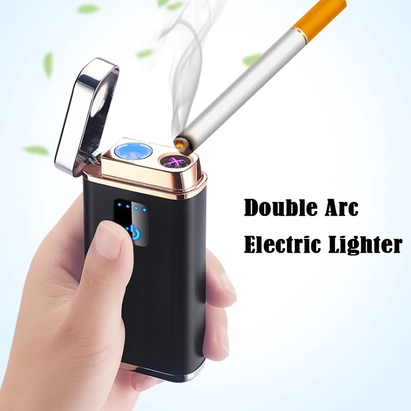

Multifunction Electric Lighter Gadgets For Men USB Plasma Lighter Power Bank Flashlight Best Gifts For Men Women