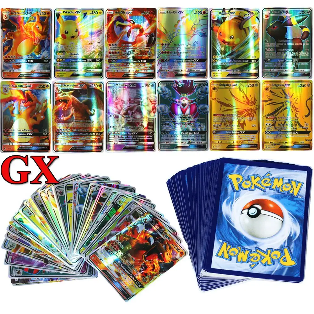 

10 Pcs No Repeat French Version Pokemons GX Card Shining TAKARA TOMY Cards Game TAG TEAM Battle Carte Trading Children Toy