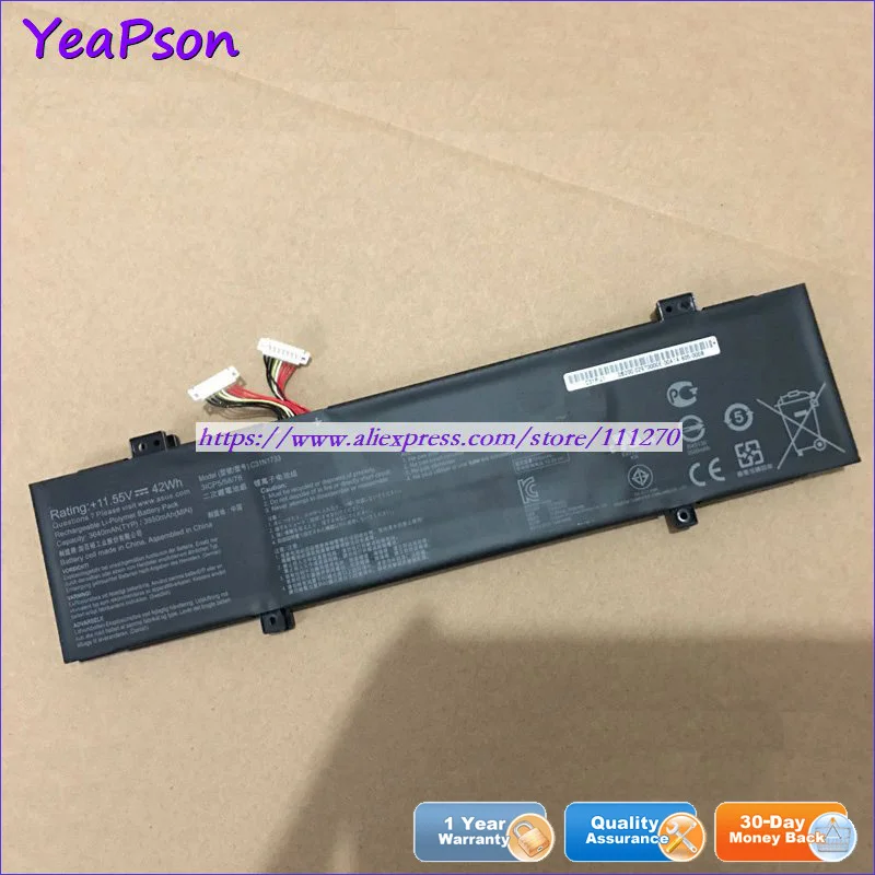 Yeapson 11 55 V 42Wh настоящий C31N1733 Аккумулятор для ноутбука Asus VivoBook Flip 14 TP412 TP412UA серия