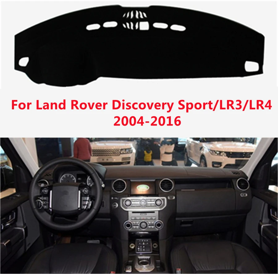 

Черный автомобильный коврик для приборной панели Land Rover Discovery Sport LR3 LR4 (2004-2015 год), автомобильный солнцезащитный коврик, ковер, протектор