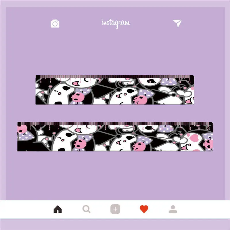 

Правитель из аниме мультяшный дьявол, прямые линейки, черный цвет, школьные принадлежности для студентов, принадлежности для чертежей из пл...