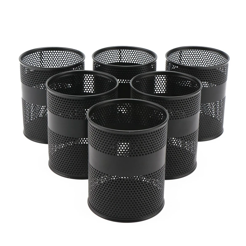 Чашки для ручек 6 упаковок черная сетка настольный карандаш ручка держатель