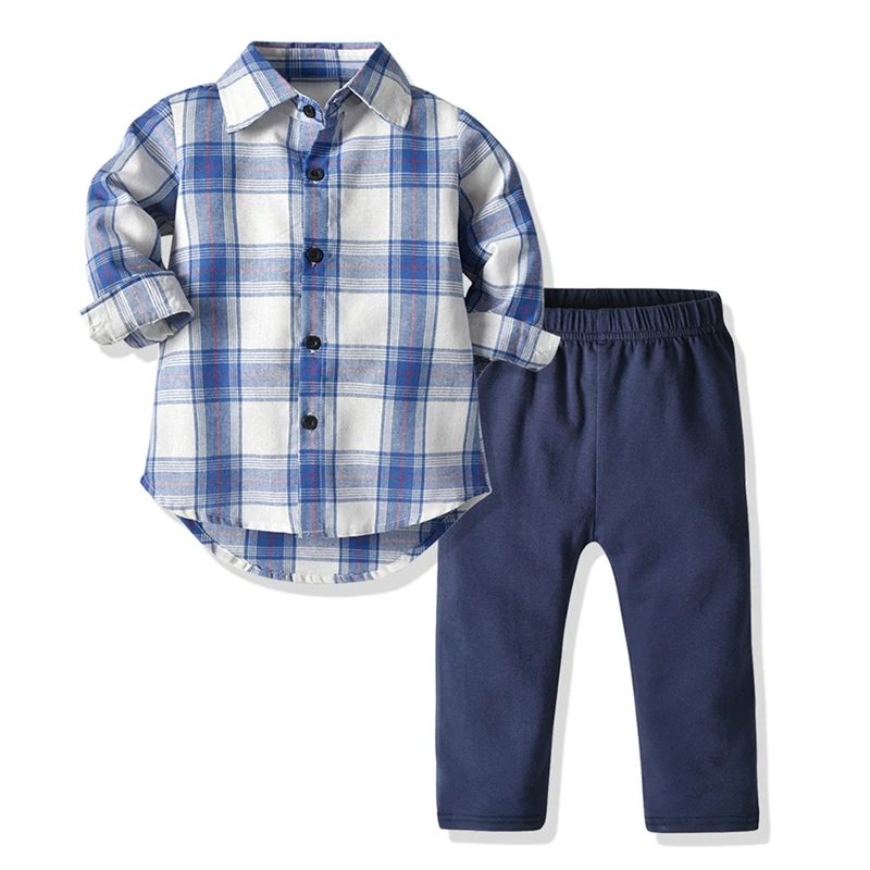 

2021 Spring Boy Baby Clothes Set Gentleman 1-5 Year Kids Boy Clothing Suit Casual Long Sleeve T-Shirt+Pants 2Pcs Boy Clothing