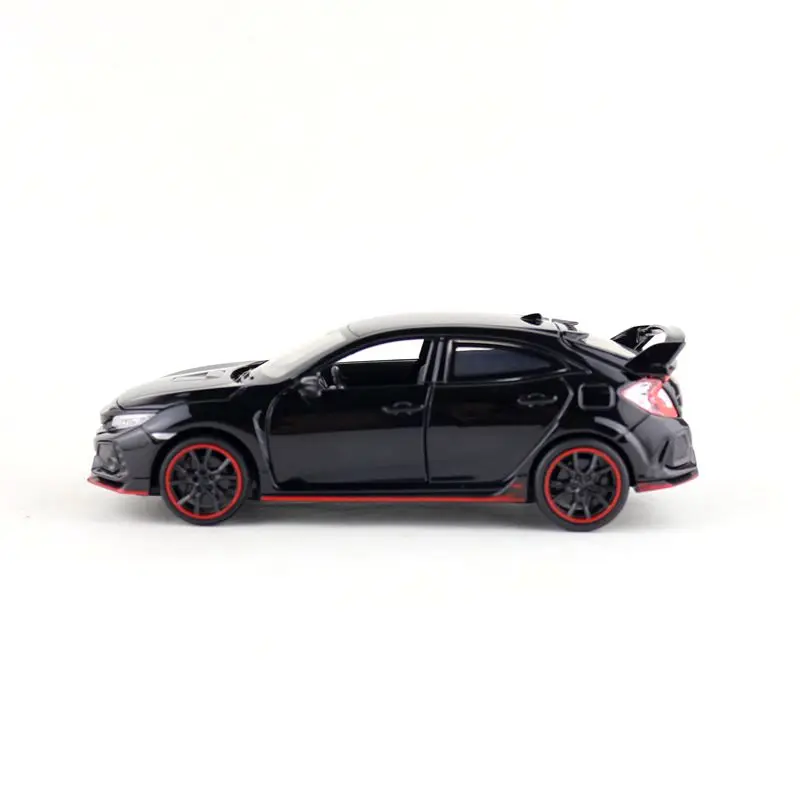 1:32 Масштаб/Литье под давлением металлическая игрушка/Honda Civic Тип R гоночный автомобиль/звук и свет/оттяните назад набор для обучения/фестиваль подарок для ребенка