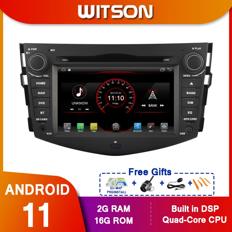 

Автомагнитола WITSON для Toyota RAV4 RAV 4 2008 2009 2010 2011, мультимедийный видеоплеер с GPS-навигацией, 2 din, DVD, Android 11