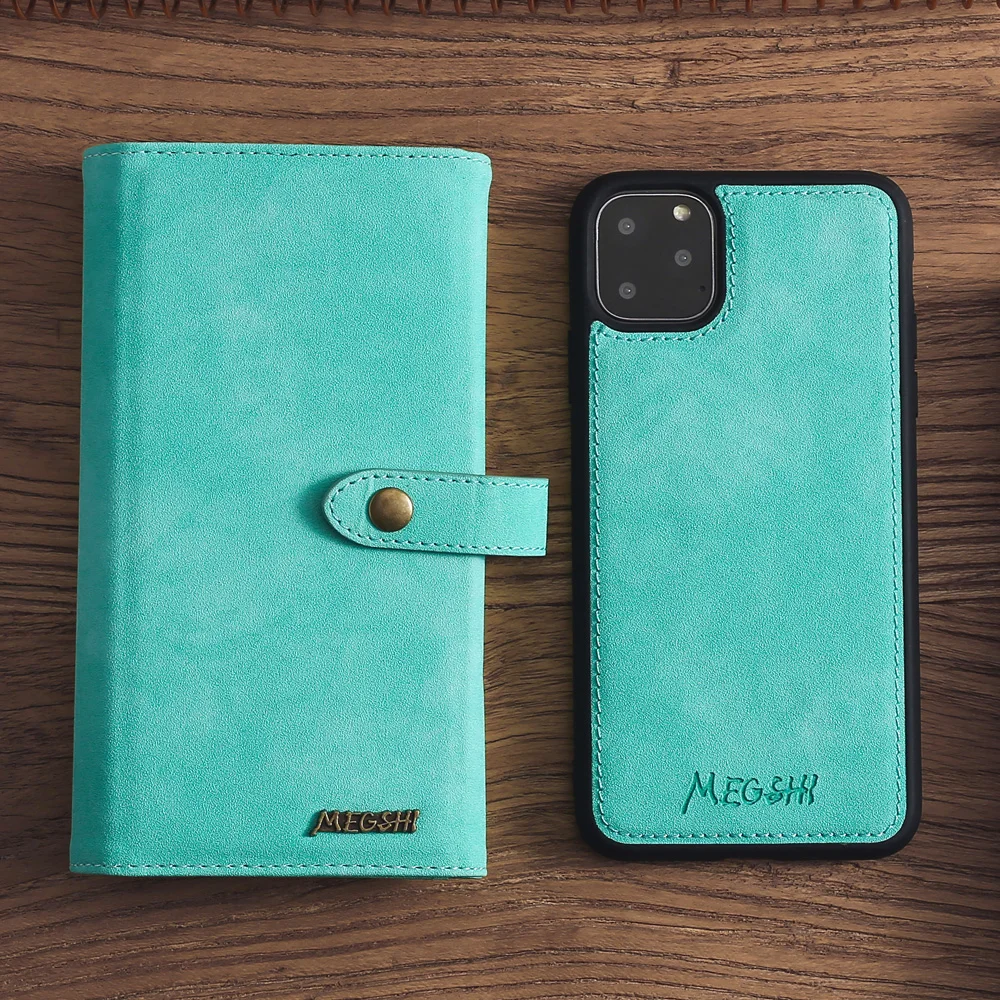 Съемный многофункциональный кожаный чехол кошелек для iPhone 11 Pro Max Xs X 8 7 Plus карт Apple