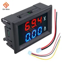 Mini voltímetro Digital de 0,56 pulgadas, amperímetro de CC 100V 10A, amperímetro, probador de voltaje, pantalla LED, conector de Cable