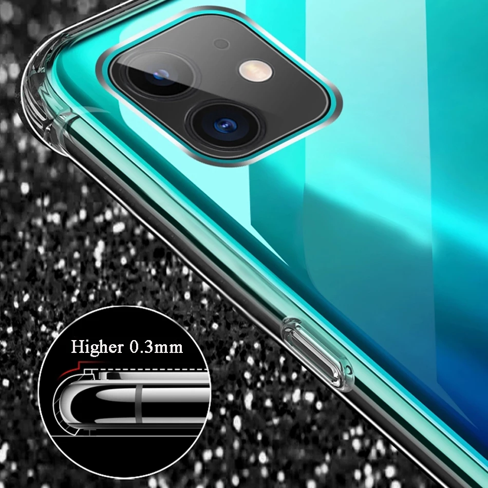 Противоударный Прозрачный чехол для iPhone XS Max XR X R 8 6 6S S 12 11 мягкая задняя крышка из