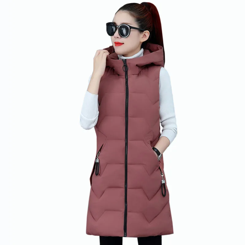 Осенне-зимние хлопковые пальто жилет плотный Женский Повседневный облегающий