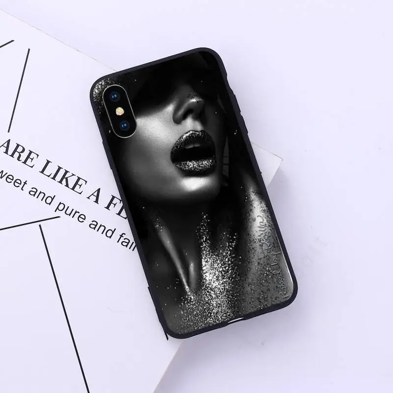 

Makeup red lips girl Lipstick Phone Case for iPhone 11 12 pro XS MAX 8 7 6 6S Plus X 5S SE 2020 XR