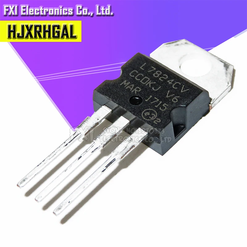 

100 шт. L7824CV 7824 TO220 L7824 TO-220 LM7824 MC78