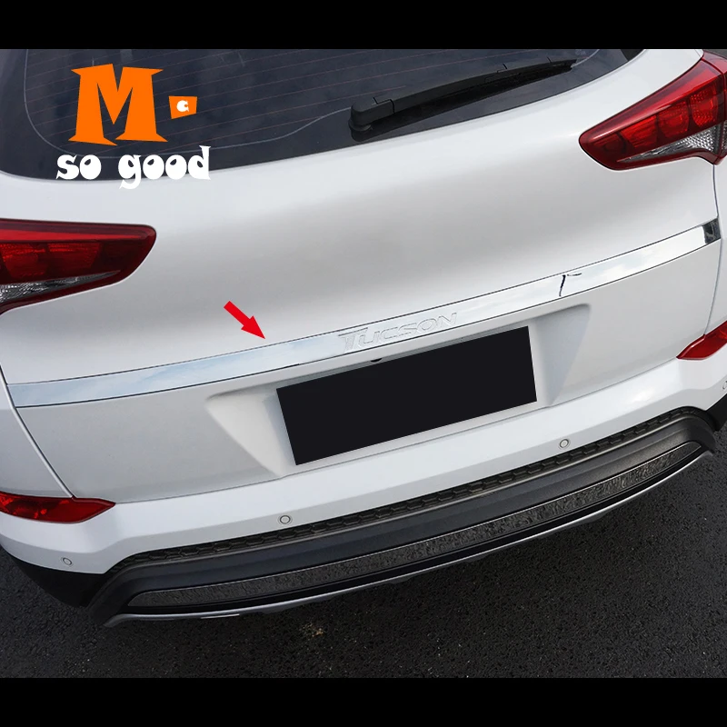 Нержавеющая сталь 2015 2016 2017 для Hyundai Tucson Задняя Крышка багажника отделка задних