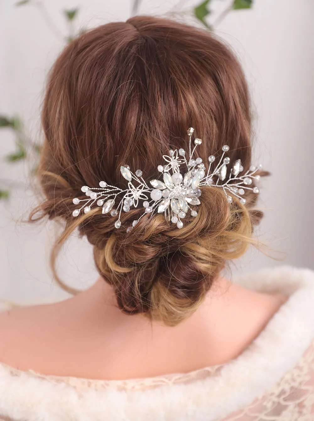 Женские свадебные аксессуары серебристые головные уборы блестящие стразы со