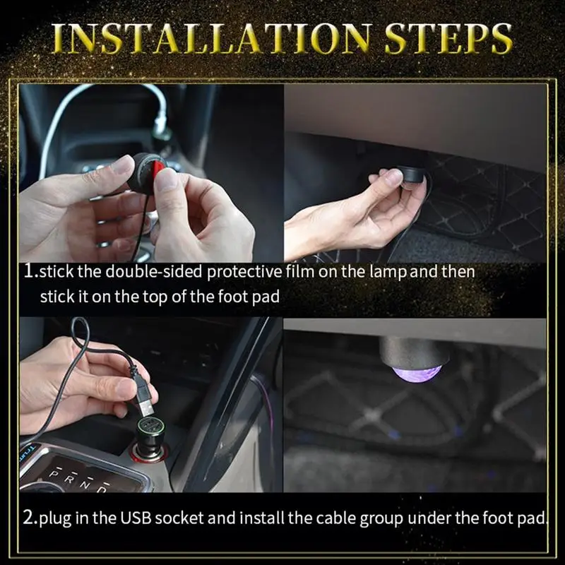 USB LED Car Atmosphere Ambient Star Light DJ RGB Colorful Music Sound Lamp Christmas Interior Decorative | Автомобили и мотоциклы