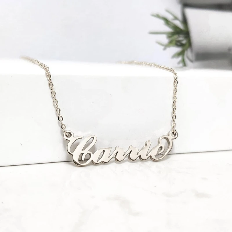 Ожерелье с именем Русалочки Индивидуальные ювелирные изделия розовое золото