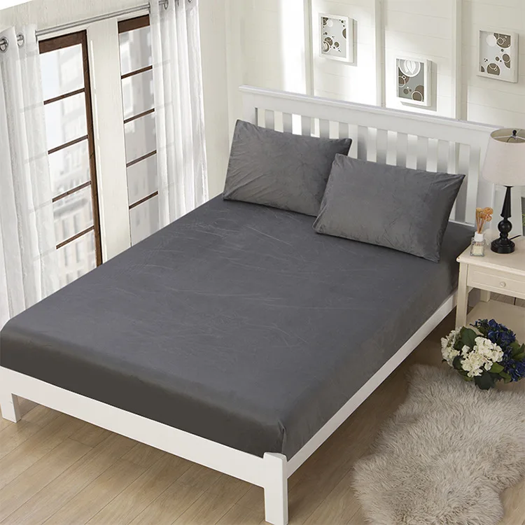 Утолщенный бархат с кристаллами теплый чехол для кровати стеганый матрас мягкий