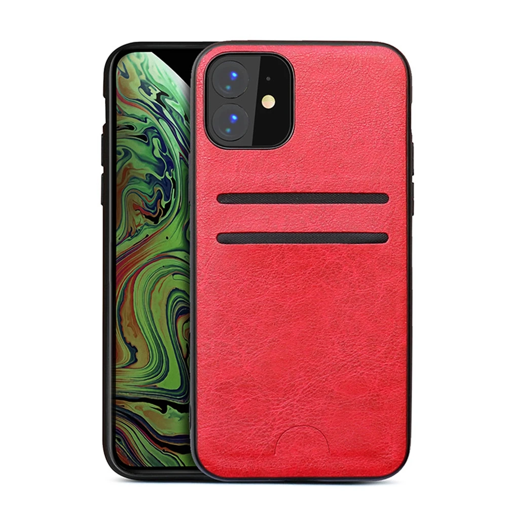 OTAO роскошный кожаный держатель для карт кошелек чехол для iPhone 11 Pro MAX XR XS X задняя крышка для iPhone 8 7 6 6s Plus Тонкий PU чехол
