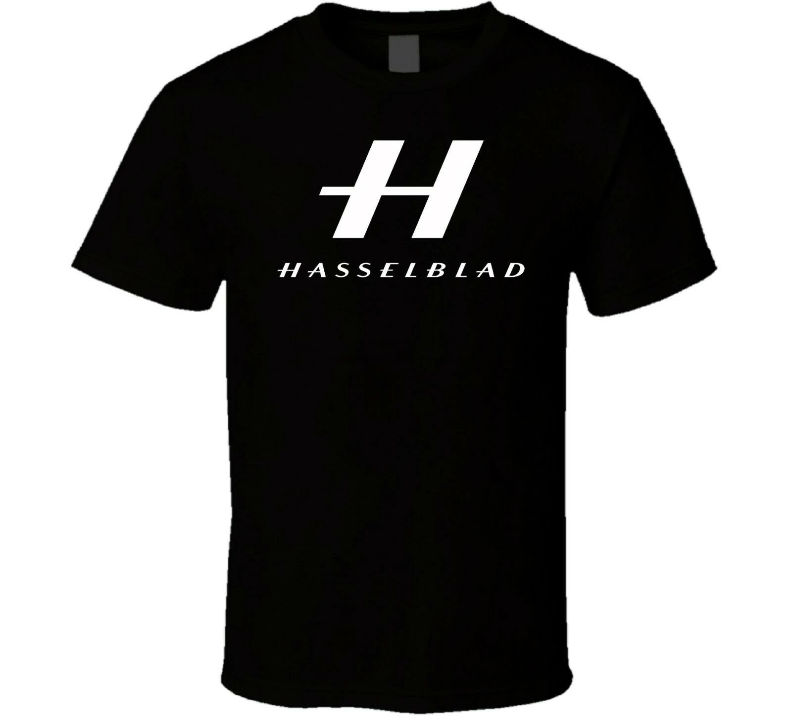 Черная хлопковая футболка с коротким рукавом логотипом Hasselblad S M L XL | Мужская