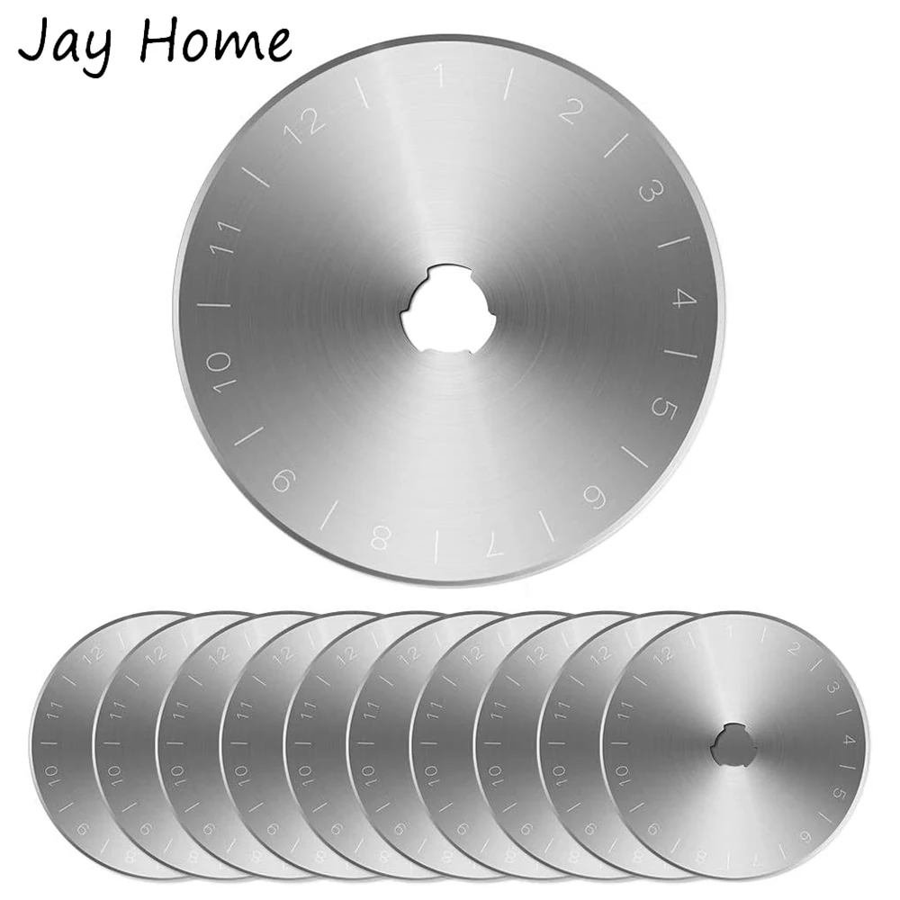 

5/10Pcs 45MM Rotary Cutter Blades Stainless Steel Rotary Replacement Blade Cutting Blades Quilting Patchwork Crafts Sewing Tools