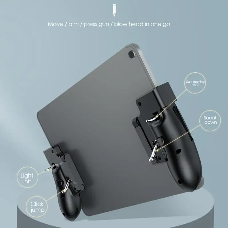 1 пара пубг контроллер для iPad 6 Fingers Aim Keys Free Fire L1R1 триггер для Pubg рукоятка геймпад для Android/iOS умный планшет триггер для pubg триггеры