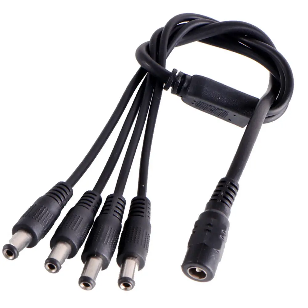 

Pripaso 5PCS 2.1mm 1 to 4 Port Power Splitter Cable 12V DC Terminals CCTV Security Camera Electrical Accessories cable