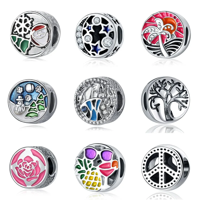 

DIY bisuteria arbre de vie beads bijoux bracciale french bead silver perfumes mujer originales jewelry bracelet charms