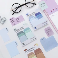 korean creative message memo pads index gradient color office label paper kawaii sticky notes school supplies notepad stationery