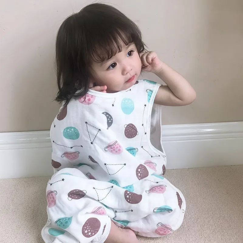 8 слоев 70% бамбуковый муслиновый хлопок детский спальный мешок мод для летнего